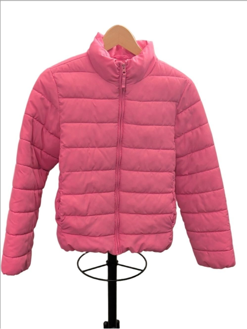 ​The Children's Place Girls Bright Pink Quilted Puffer Jacket Size XL 14